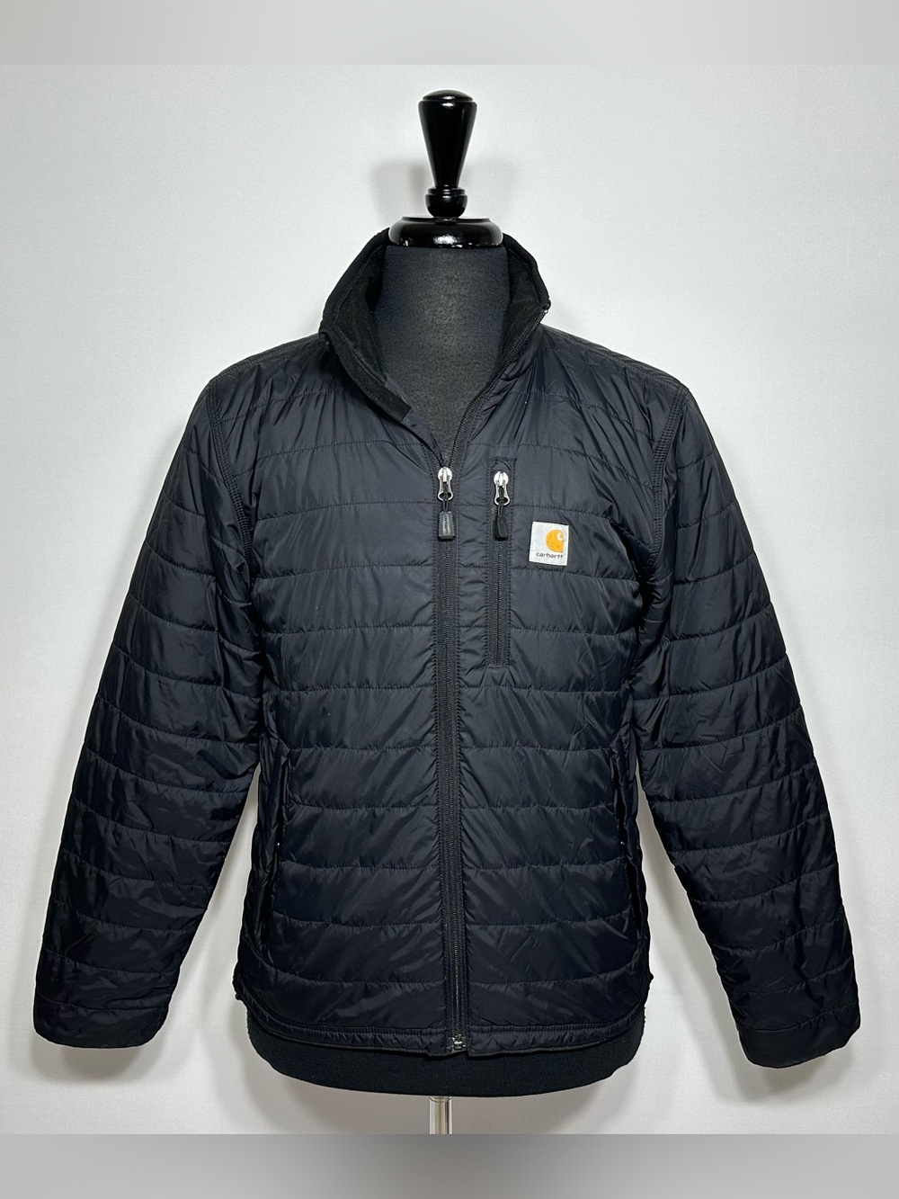Carhartt Rain Defender Gilliam Puffer Jacket Men's Small Black Relaxed Fit VGUC!